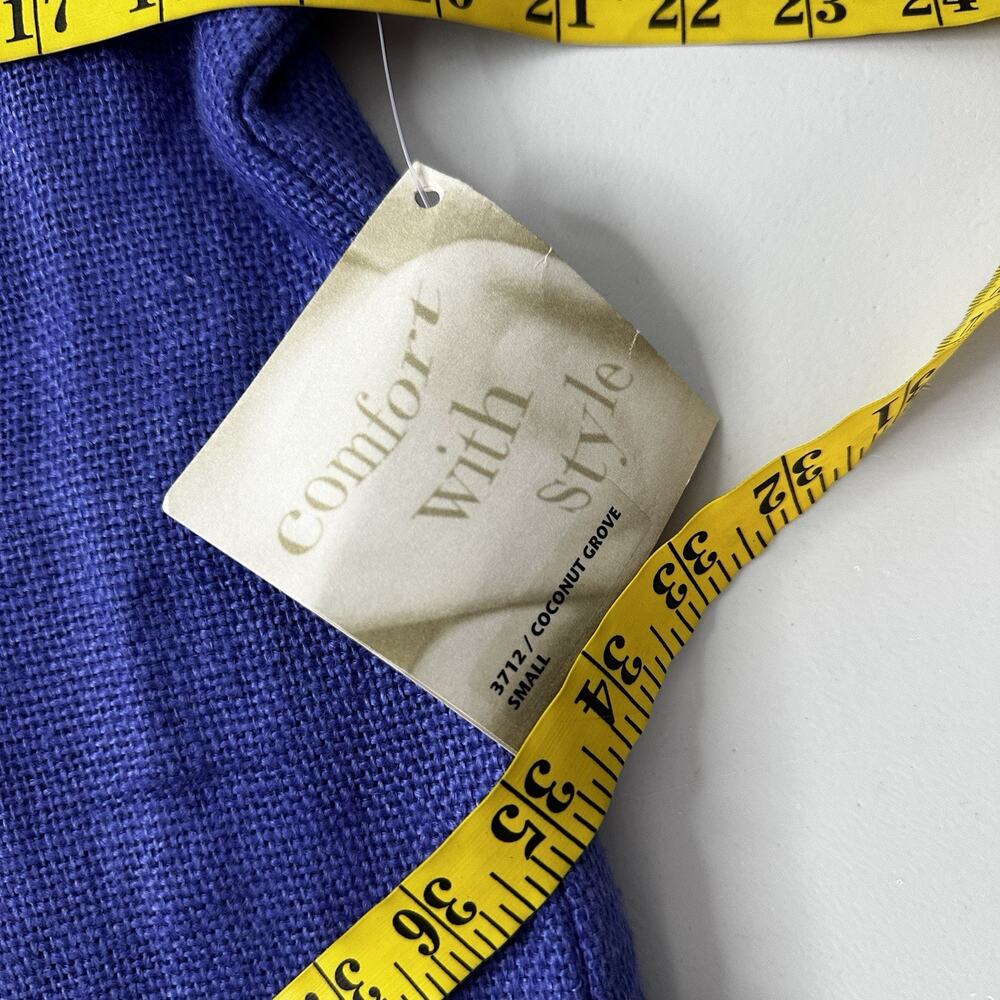 Maralyce Ferree Jacket Womens Small Purple Toggle Button Linen Boxy Lagenlook - Picture 8 of 10